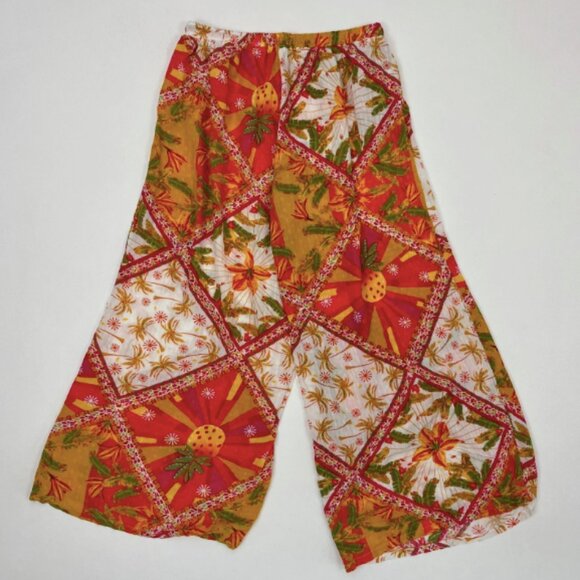 Haute Hippie Size M Kimono Top & Pant Set Colorful Tropical Bohemian Festival - Picture 9 of 16